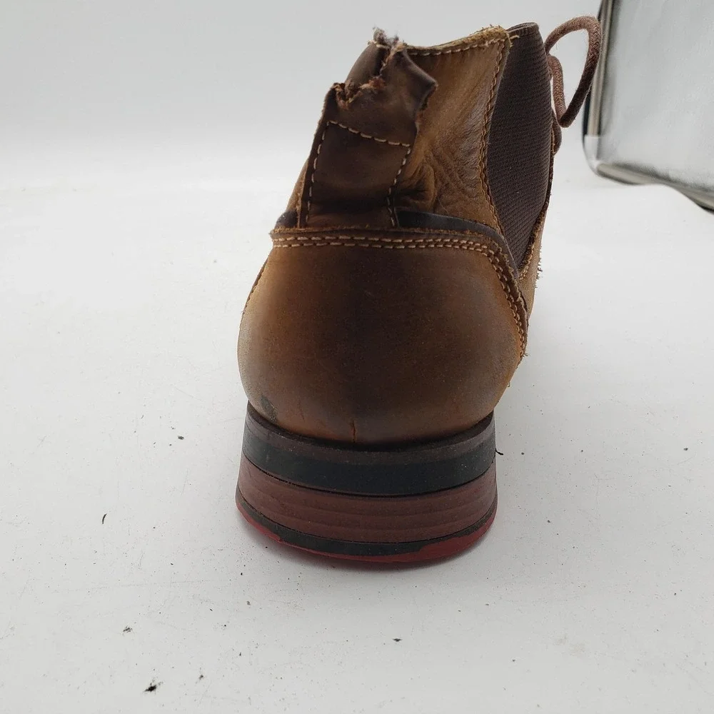 Steve Madden Murdock Boots Mens Size 10 Brown Leather Chukka Casual‎ Cap Toe